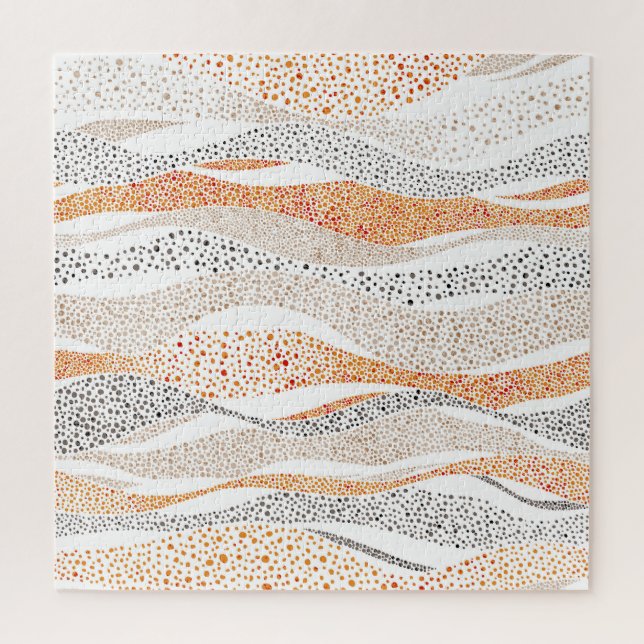 Puzzle Pointillisme Wavy Polka : Doux Doux Textile (Vertical)