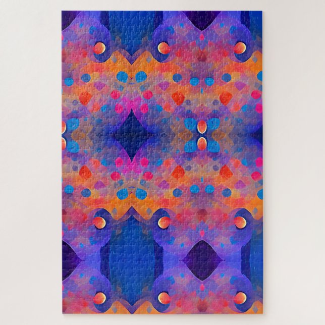 Puzzle Points d'art Abstraits colorés géométriques de plu (Vertical)