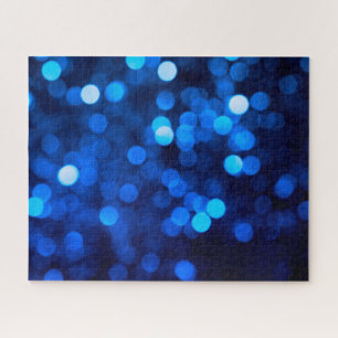 Puzzle Points lumineux bleus abstraits
