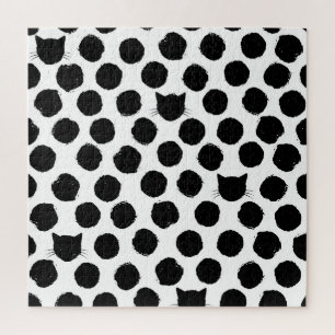 Puzzle Pois avec Visages de chat : Jouer Vintage.