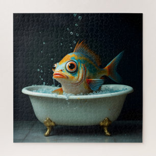 Puzzle Poisson amusant dans le bain