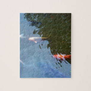 Puzzle Poisson, carpes de Koi dans l'étang