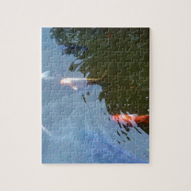 Puzzle Poisson, carpes de Koi dans l'étang (Vertical)