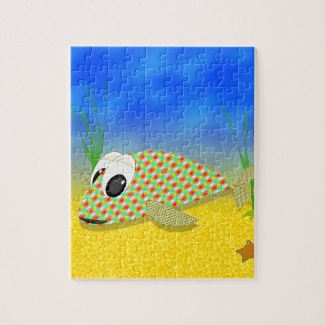 Puzzle Poisson Carton mignon (Vertical)