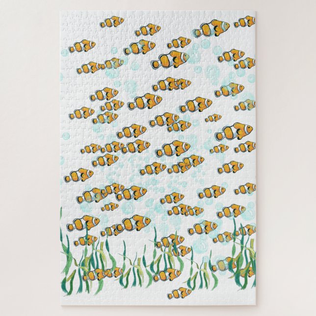 Puzzle Poisson Clown coloré Challenger Géant amusant (Vertical)