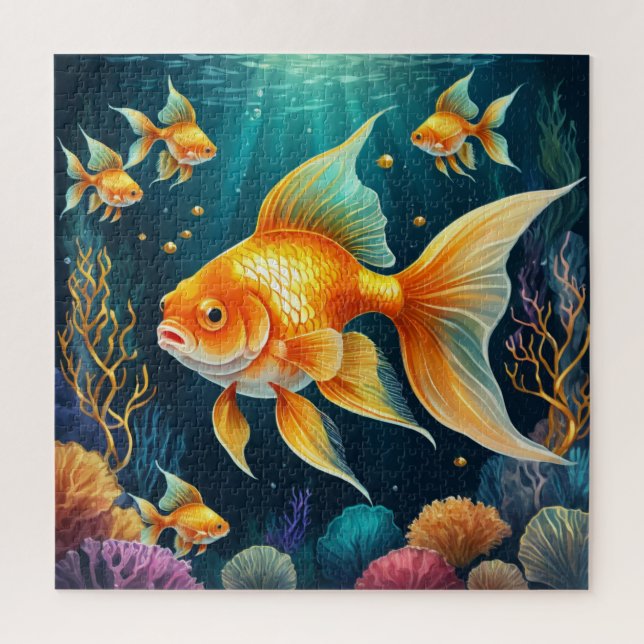 Puzzle Poisson d'or sous-marin (Vertical)