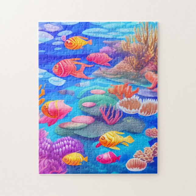 Puzzle Poisson Nage Sous L'Eau (Vertical)