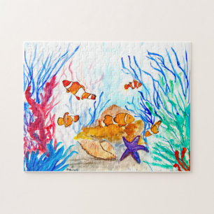 Puzzle Poisson Orange Océan Sous la mer Pour les enfants