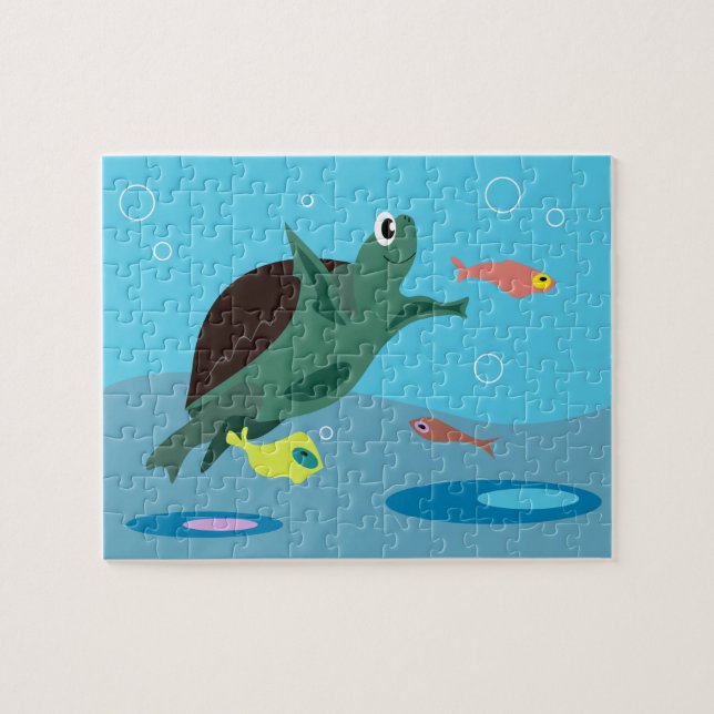 Puzzle Poisson Tropical Fantaisiste Art Océanique (Horizontal)