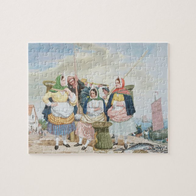 Puzzle Poissonnerie par la mer, c.1860 (huile sur la (Horizontal)