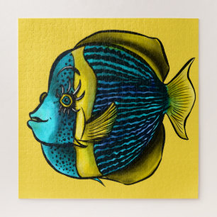 Puzzle Poissons Amusants Marine Aquatique Sous La Mer Enf