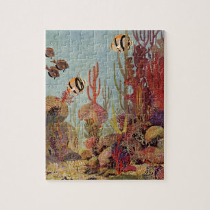 Puzzle Poissons-anges en corail, poissons tropicaux Vinta