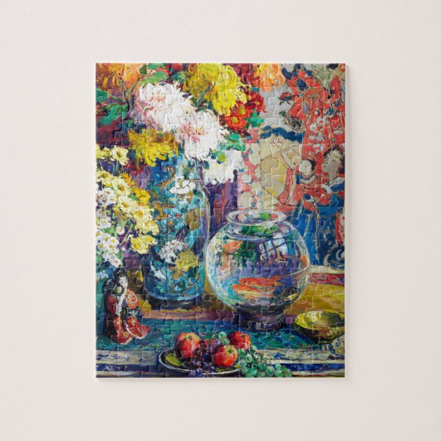 Puzzle Poissons, fruits et fleurs de Kathryn Evelyn Cherr (Vertical)