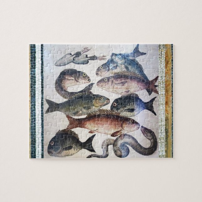 PUZZLE POISSONS MOSAÏQUES ROMAINES ANTIQUES, ESPACE DE VI (Horizontal)