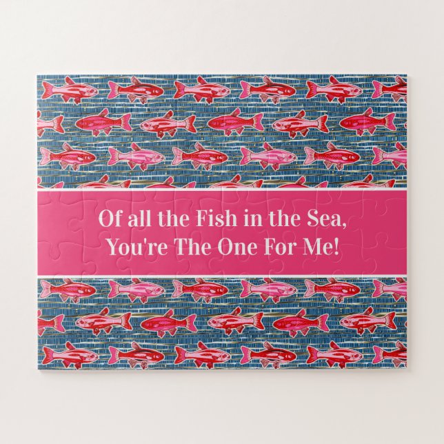 Puzzle Poissons roses et rouges pour la Saint-Valentin (Horizontal)