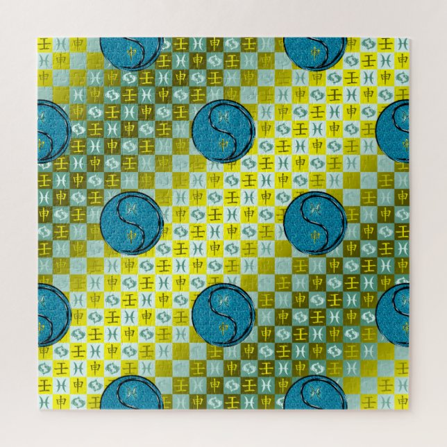 Puzzle Poissons & Singe d'eau (Vertical)