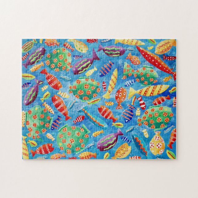 Puzzle Poissons tropicaux Peinture de la vie sous-marine (Horizontal)