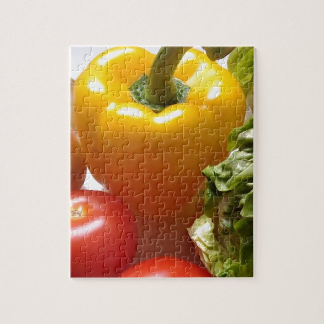 Puzzle Poivre Tomates Légumes Légumes Laisselle Aliments  (Vertical)