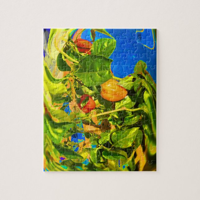 Puzzle Poivrons de Habanero sur la photo Trippy de plante (Vertical)