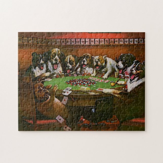 Puzzle Poker Sympathy Chiens Jouer Poker Coolidge 1903 (Horizontal)
