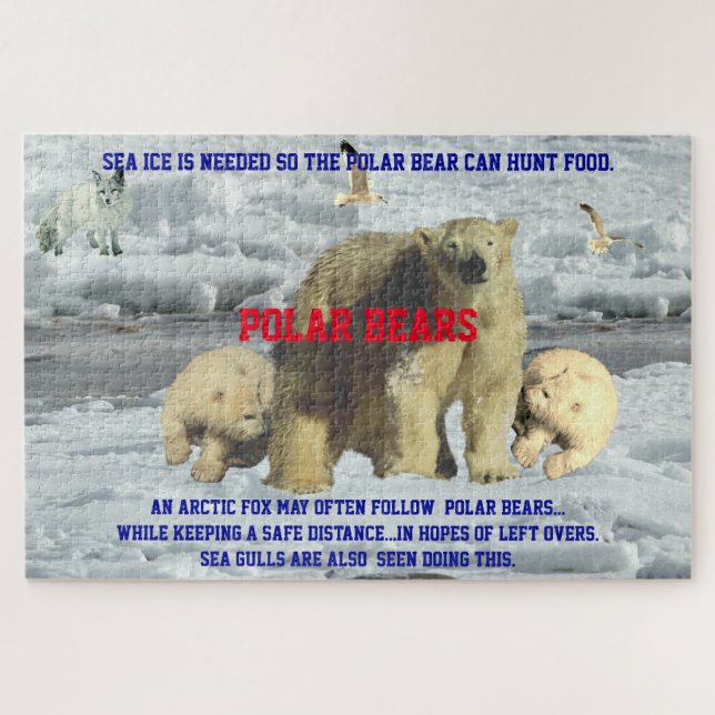 Puzzle Polar Bear Life 20" x 30", 1014 pièce (Horizontal)