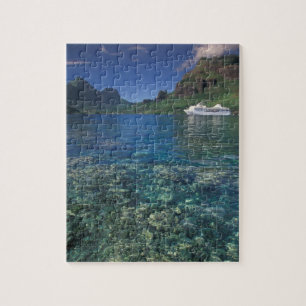 Puzzle Polynésie française, Moorea. Baie de Cooks. Navire
