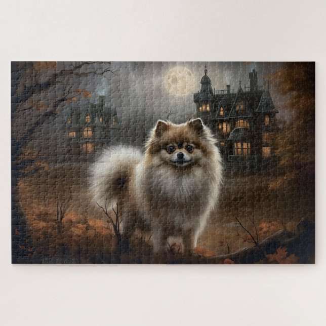 Puzzle Pomeranian Halloween Épouvantable (Horizontal)
