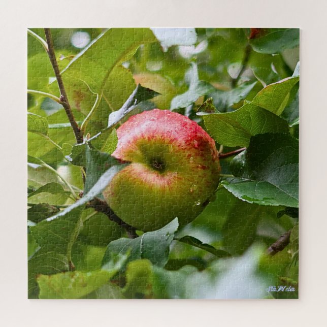 Puzzle pommier difficile forêt verte pleine saison (Horizontal)