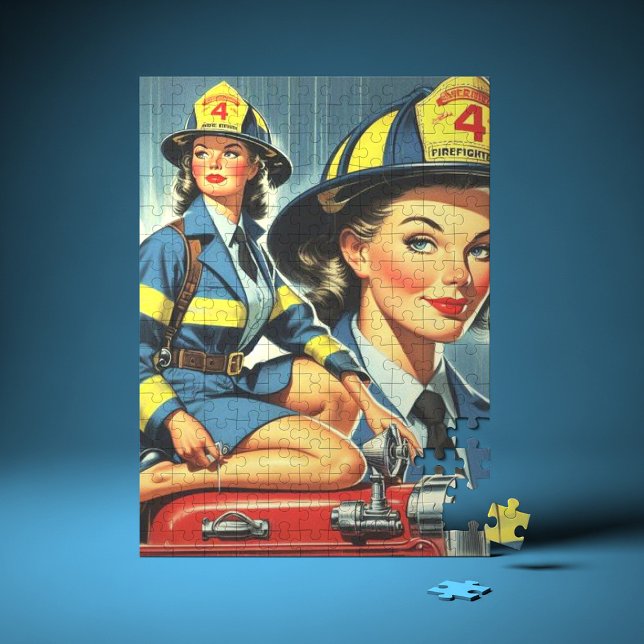 Puzzle Pompier féminin vintage (Créateur téléchargé)