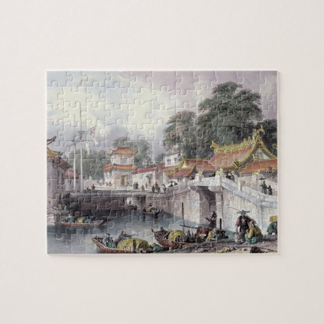 Puzzle Pont antique au-dessus de la rivière chez Chapro, (Horizontal)