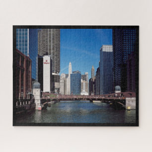 Puzzle Pont Clark Street, rivière Chicago, Marina Towers