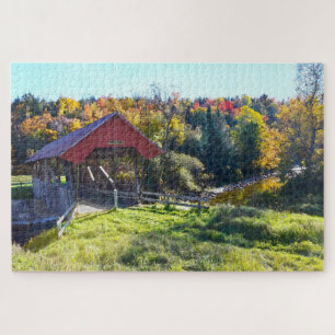 Puzzle Pont couvert au hasard en automne, Vermont