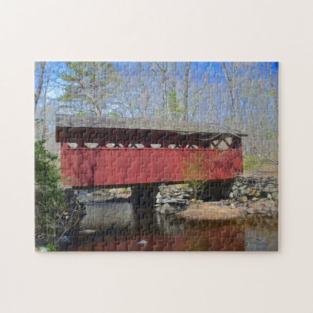 Puzzle Pont Couvert Au Printemps (Horizontal)