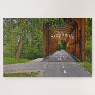 Puzzle Pont couvert dans la proposition de mariage forest