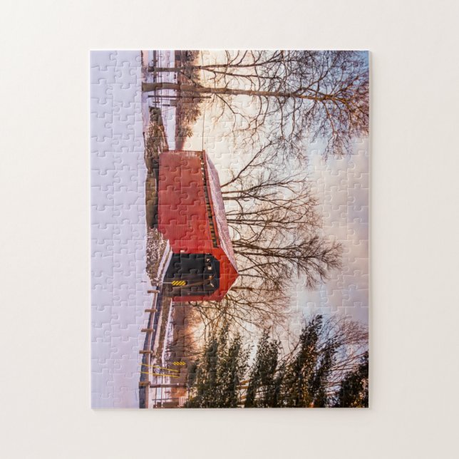 Puzzle Pont couvert dans le Maryland du comté de Frederic (Vertical)