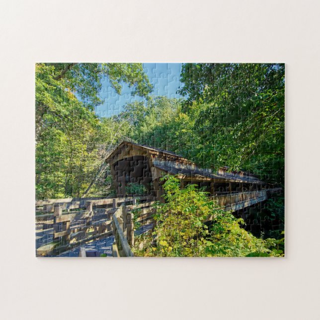 Puzzle Pont couvert de l'Ohio. (Horizontal)