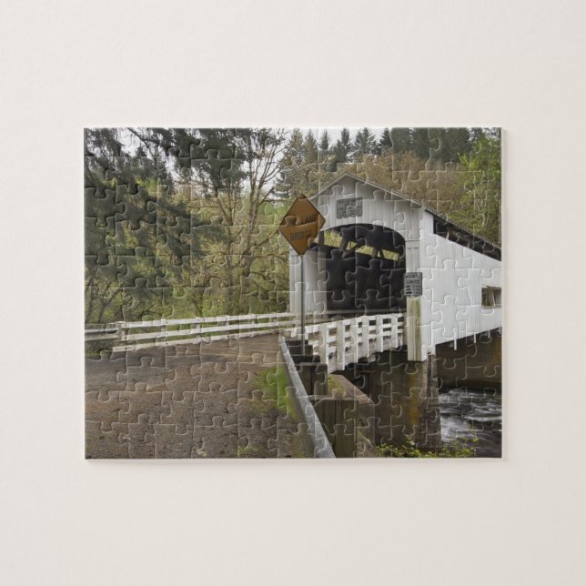 Puzzle Pont couvert de Wild Cat, comté de Lane, Oregon (Horizontal)