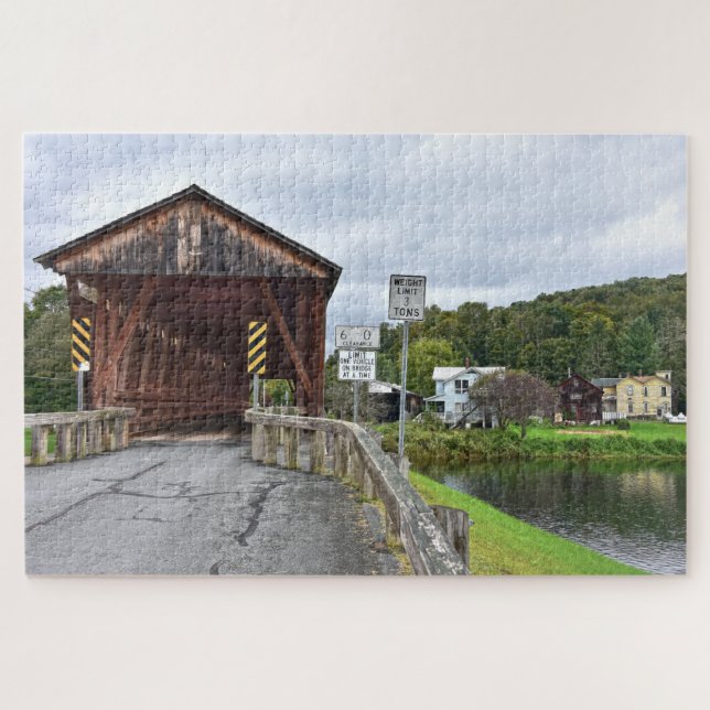 Puzzle Pont couvert, Downsville, New York (Horizontal)