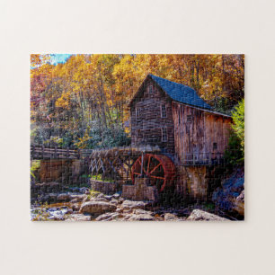 Puzzle Pont d'automne Joli paysage Photos USA Contrysi
