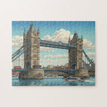 Pont de la Tour de Londres Estampe Japonaise sur B