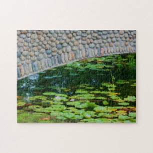 Puzzle Pont de pierre Lilypads peinture aquarelle