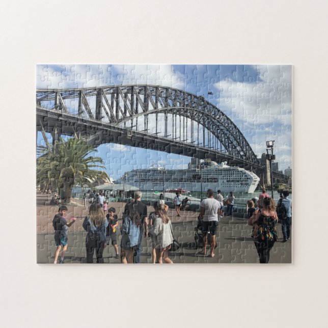Puzzle Pont de Sydney Harbour & Navire de Croisière | Aus (Horizontal)