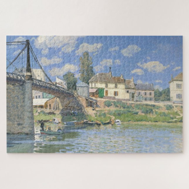 Puzzle Pont de Villeneu par Sisley Impressionist Paint (Horizontal)