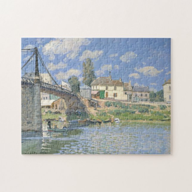 Puzzle Pont de Villeneu par Sisley Impressionist Paint (Horizontal)