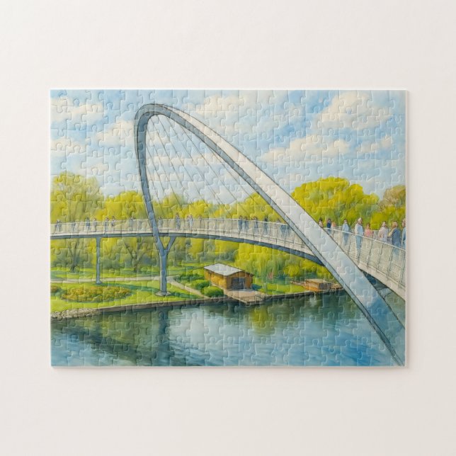 Puzzle pont de Weinberg rathenow aquarelle havelland (Horizontal)