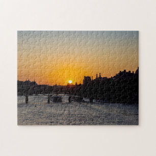Puzzle Pont des arts au coucher du soleil - Paris, France