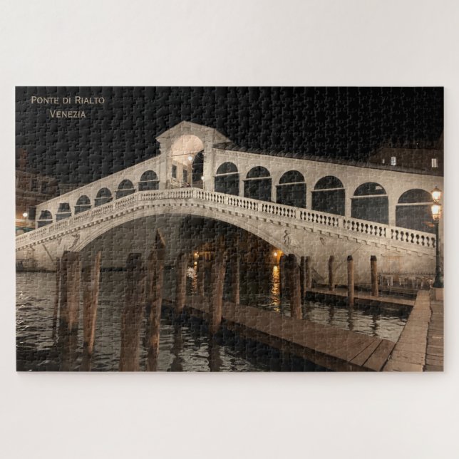Puzzle Pont du Rialto de nuit - Ponte di Rialto - Venise (Horizontal)