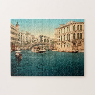 Puzzle Pont du Rialto Venise Italie Grand Canal Bateau
