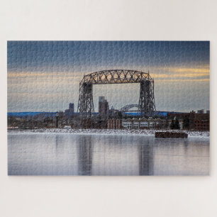 Puzzle Pont élévateur aérien et reflet glacé Minnesota
