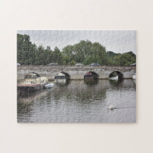 Puzzle Pont et bateaux sur la rivière Avon, Stratford UK